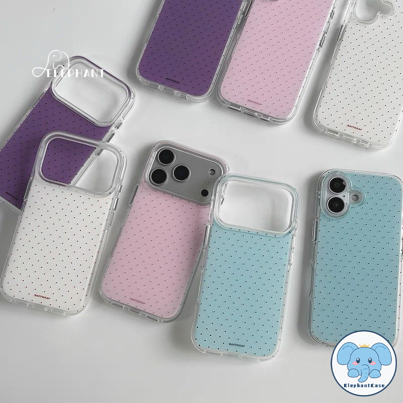 เหมาะสำหรับ เคส Samsung A55-5G A06 สำหรับSamsung A35-5G เคสIMDพื้นขาว ลายจุดสีสดใสฮิต