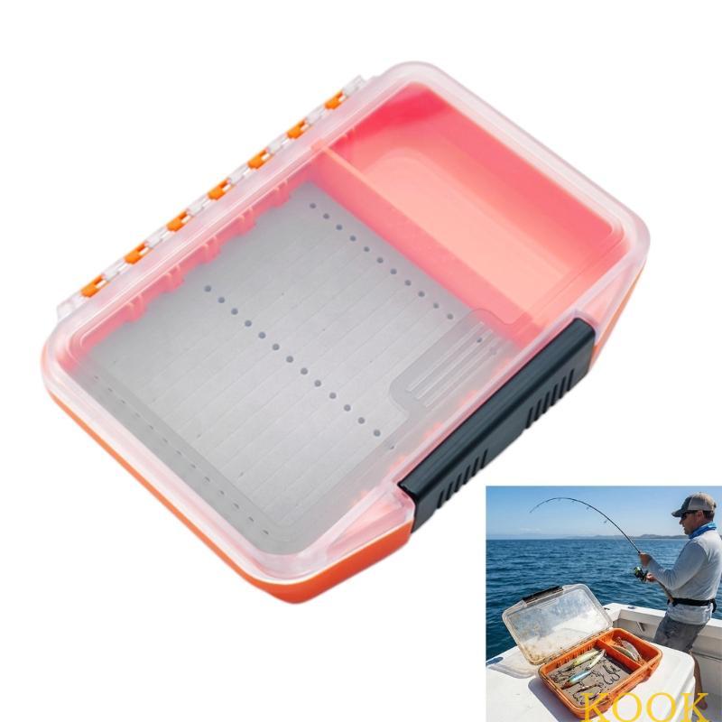 KOOK Fishing Tackle Hook Box Fly Fishing Case Pockets Fly Fishing Box Ending