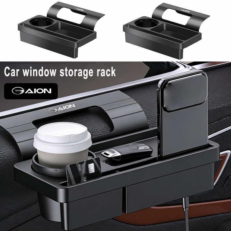 Aion รถหน้าต่างกล่องเก็บรถ Organizer กล่องที่วางแก้วผู้ถือเครื่องดื่มโทรศัพท์สล็อตแขวนชั้นเก็บ,สําหรับ GAC Aion Y Plus V ut 2025