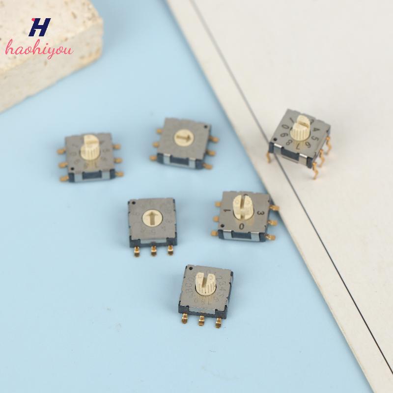 <haohiyou> 2 ชิ้น Mini Encoder Rotary Encoder สวิทช์ BCD8421 Multi Gear Band Knob Switch SMD Band สว