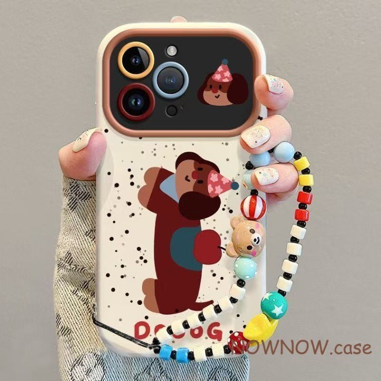สําหรับ IPhone 16 15 14 13 12 11 Pro Max X XR XS Max 7 8 Plus น่ารักการ์ตูนลูกสุนัข big window เคสโท