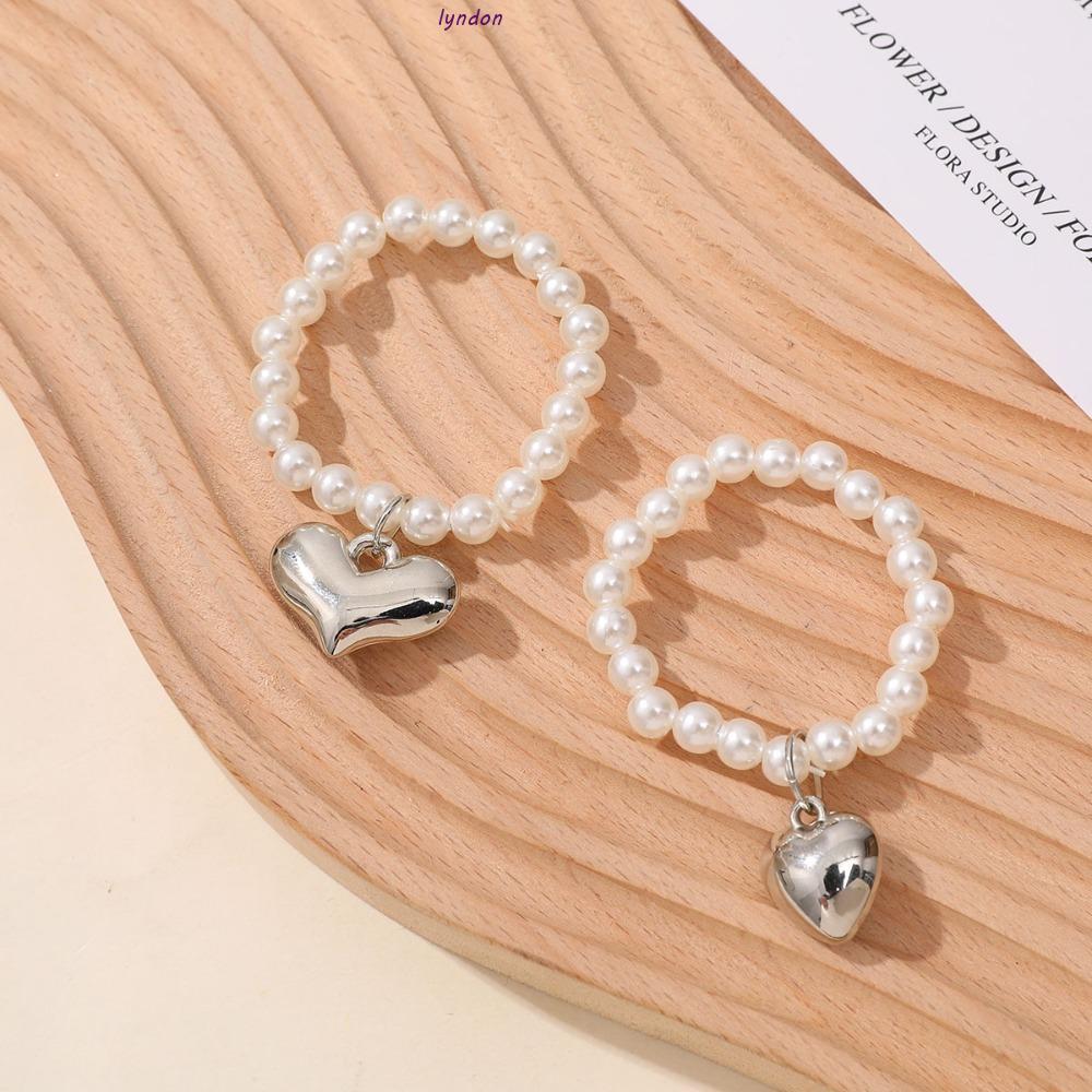 LYNDON ของเล่นสุนัขสร้อยคอหัวใจ,งานฝีมือตุ๊กตาสุนัขยืดหยุ่นปลอกคอมุก,แฟชั่น 6/8 มม.เงินตุ๊กตาBJD Min