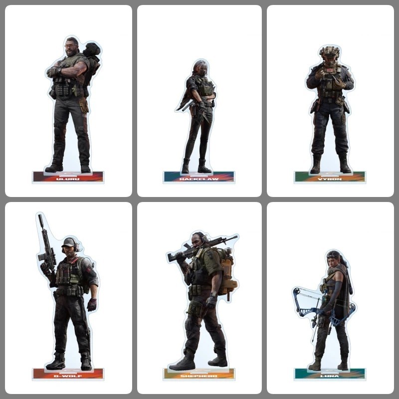 Standee Game รุ่น Delta Force Hawk Ops ตัวละคร Hackclaw Vyron Luna Shepherd โต๊ะเรียนตกแต่งของขวัญเก