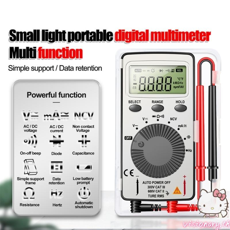 Vision มัลติมิเตอร์แบบดิจิตอลการตรวจจับแรงดันไฟฟ้าแบบไม่สัมผัส 400mV-500V 4V-500V แบบพกพา