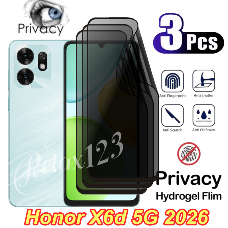 สําหรับ Honor X6d 5G 3PCS Anti-ความเป็นส่วนตัวฟิล์มไฮโดรเจลสําหรับHonor X6D HONOR X6d X6A A6B A6C Ho