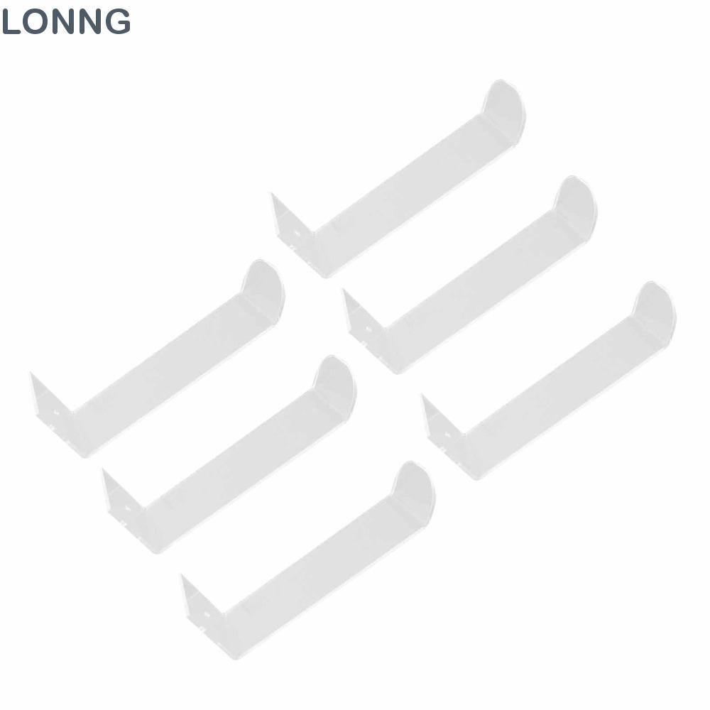 LONNG 6 ชิ้น Cap Rack, Minimalist หมวก Rack, ปฏิบัติอะคริลิคติดผนัง Cap Organizer Entryway ใช้