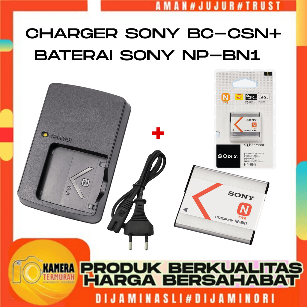 Paket baterai batre + charger camera sony dsc-w 830/810/800/730/710/650/630/610/570/530/510