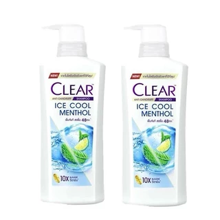 CLEAR ซื้อ 1 แถม 1COD แพ็คคู่สุดคุ้ม เคลียร์ แชมพู ขจัดรังแค สูตรเย็น หัวปัม Cl EAR Anti Dandruff Clear Men ขนาด 370 มล.