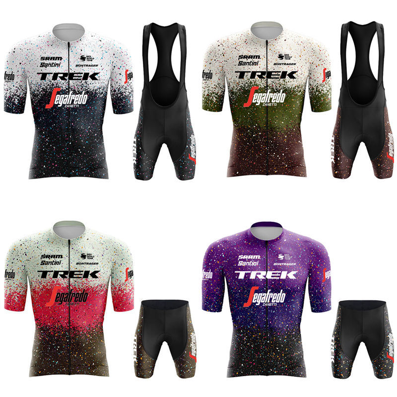 Trek ทีมขี่จักรยาน Jersey ชุดจักรยานฤดูร้อน Quick Drying Bib กางเกงขาสั้นเสื้อผ้า Mtb Maillot Ropa Ciclismo จักรยานเสือภูเขาสวมใส่