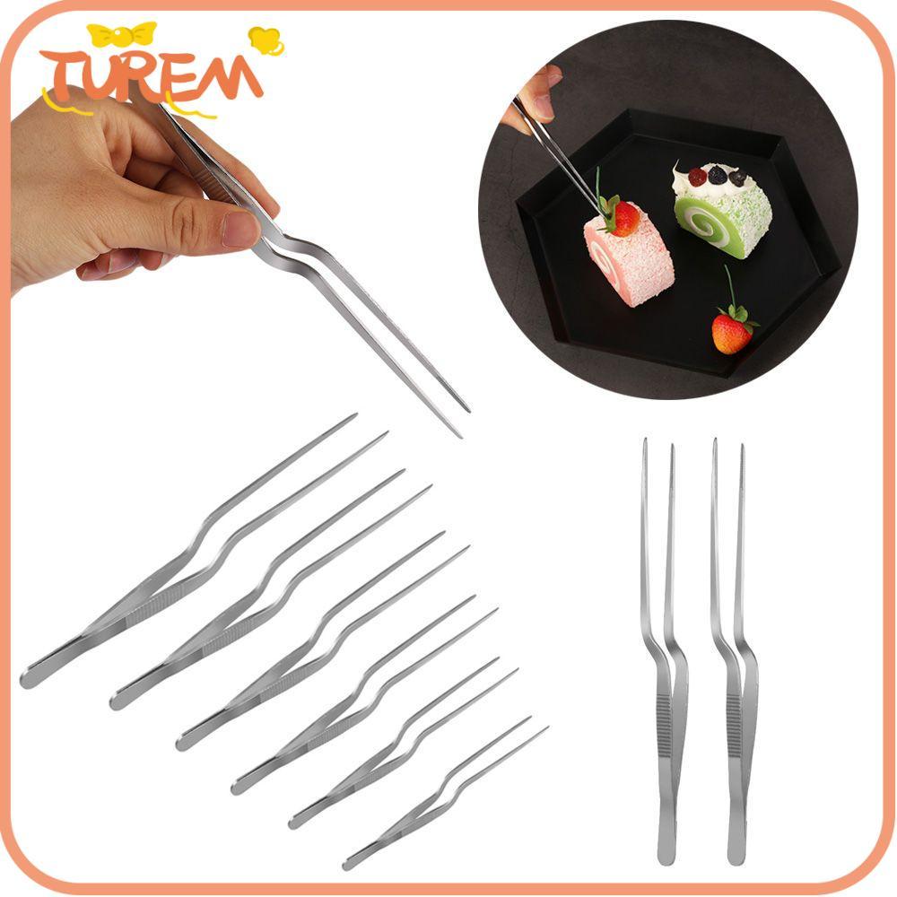 TUREM อาหาร Tweezer เครื่องมือห้องครัวการนําเสนอการให้บริการร้อนคลิปบาร์บีคิว