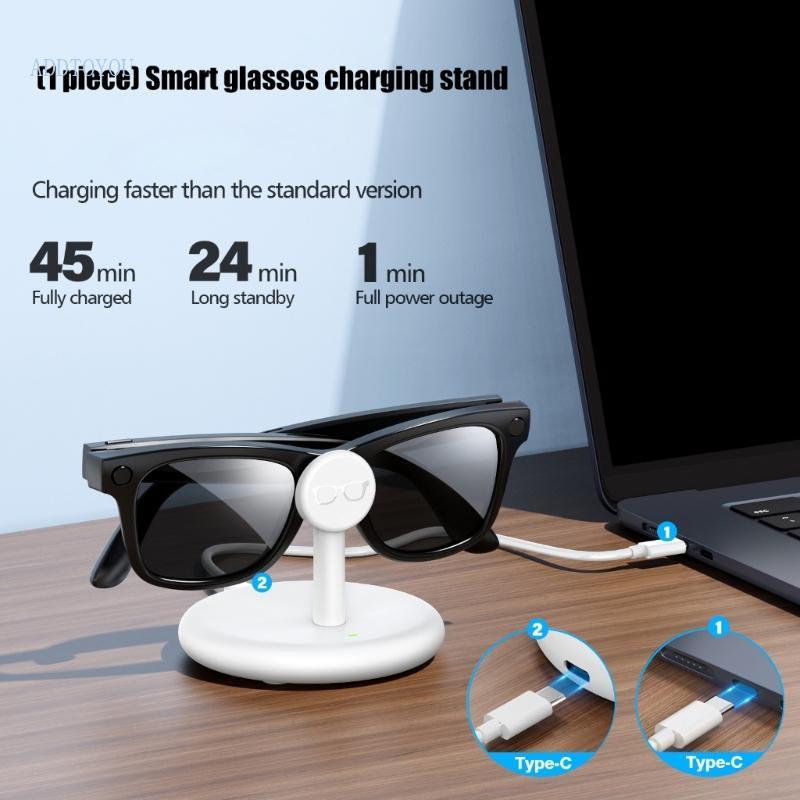 3C ฐานชาร์จการติดตั้งแบบไม่มีเครื่องมือสําหรับ Ray Smartests AR Glass ABS Construction
