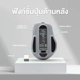 ของแท้ เมาส์ไร้สาย IWACHI i6 Ergonomic Mouse ใช้งานได้หลายอุปกรณ์ เสียงคลิกเงียบ ไร้เสียงรบกวน