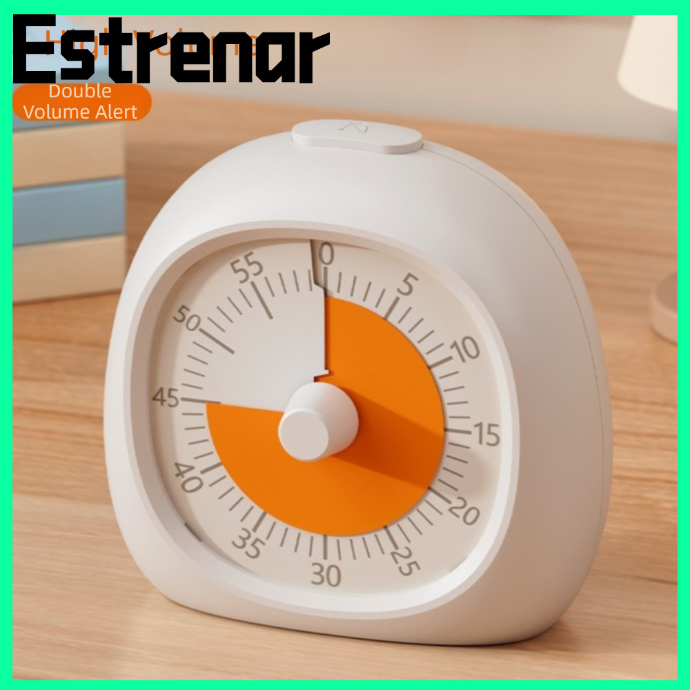 ESTRENAR Visual Timer, Silent Focus Aid Countdown Timer, พลาสติกที่มีประโยชน์ 60 นาที Study Timer Ki