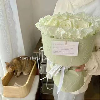 2026 กระดาษห่อช่อดอกไม้ สีไข่มุก บรรจุภัณฑ์ดอกไม้ สามารถทำให้ยับได้สวยงาม แพ็คละ 20แผ่น ขนาด 50*70ซม กันน้ำ