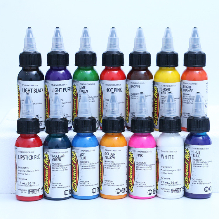 Tattoo Pigment Eterno สามเณรฝึก Secant Mist Pigment 14 สีชุดสี Tattoo Pigment Ink