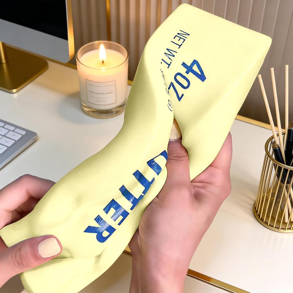 Giant Butter Stick ความเครียดของเล่น 20 ซม.ขนาดใหญ่พิเศษนุ่มช้า Rebound Butter บีบ Fidget ของเล่นสําหรับของขวัญเด็ก