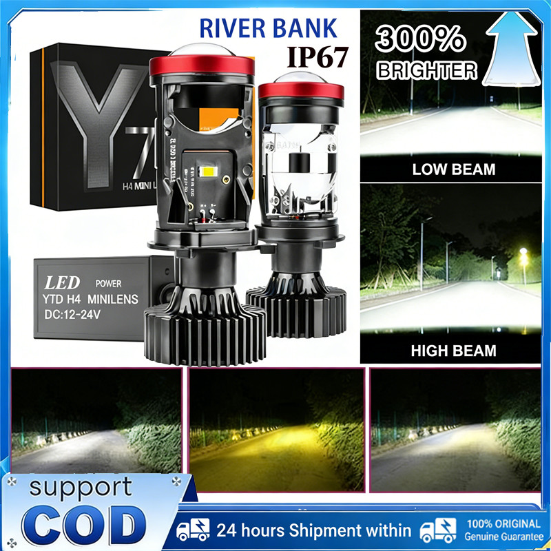 H4 Mini PJECTOR PROJIE Y7D SUPER BRIGHT/2PCS Y7D รถยนต์และรถจักรยานยนต์ไฟ Led H4 / Bild / Mini Y7D S