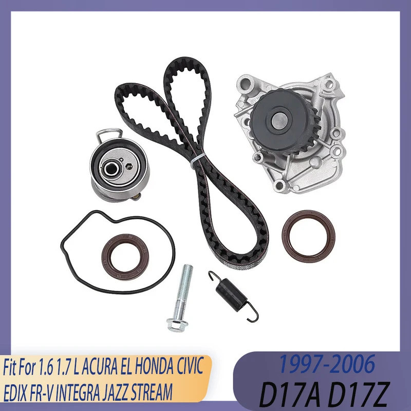 ชิ้นส่วนเครื่องยนต์อัตโนมัติ Timing Belt ปั๊มน้ํา Tensioner ชุด Fit 1.6 1.7 L D17A D17Z 97-06 สําหรั