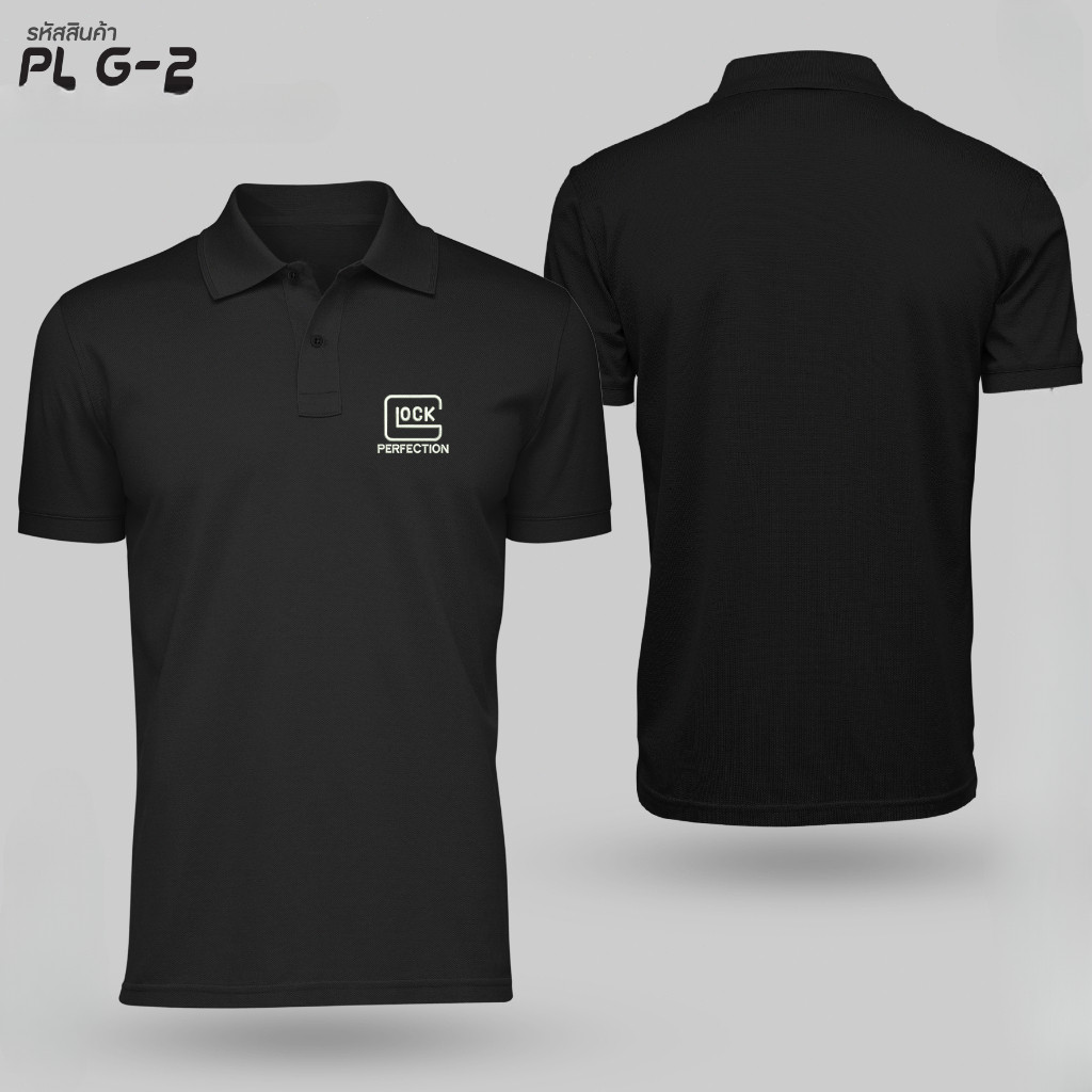 โปโลเสื้อคลาสสิกลายโลโก้ PL G-2 ผ้าคอตตอนคุณภาพดี สําหรับผู้ชายและผู้หญิง