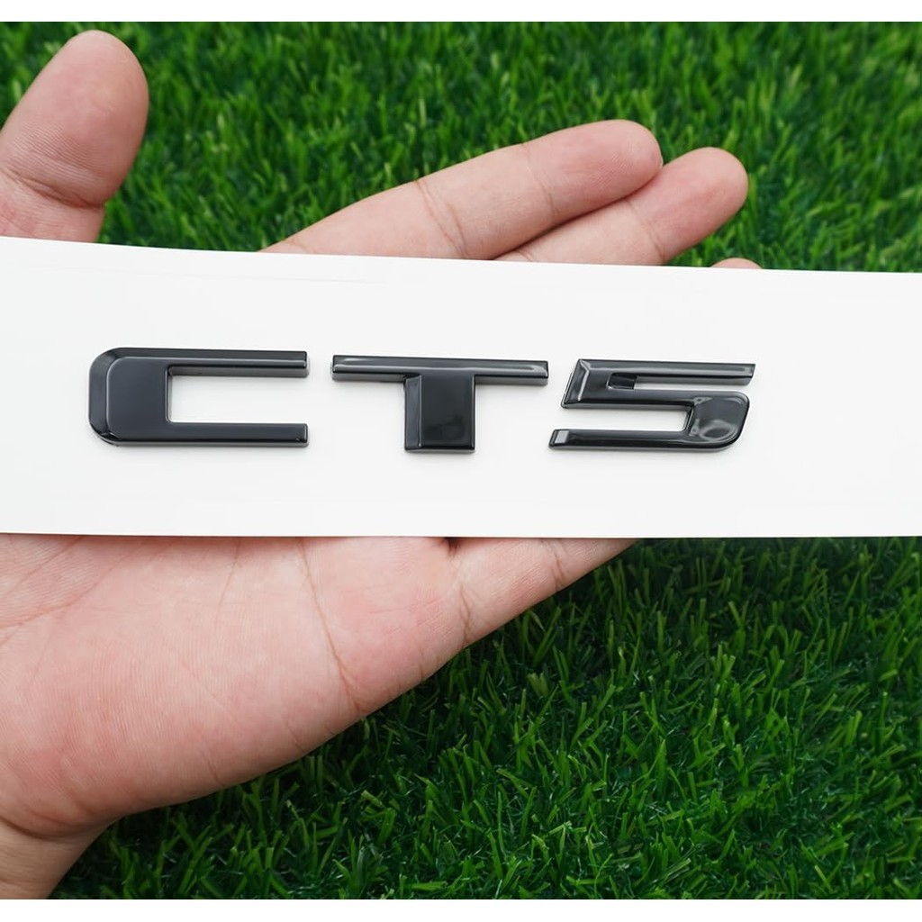 1 PC CT5 สัญลักษณ์ด้านหลัง Tailgate Letter 3D Badge ป้ายชื่อกีฬา Decals สติกเกอร์สําหรับ CT5 (สีดําม