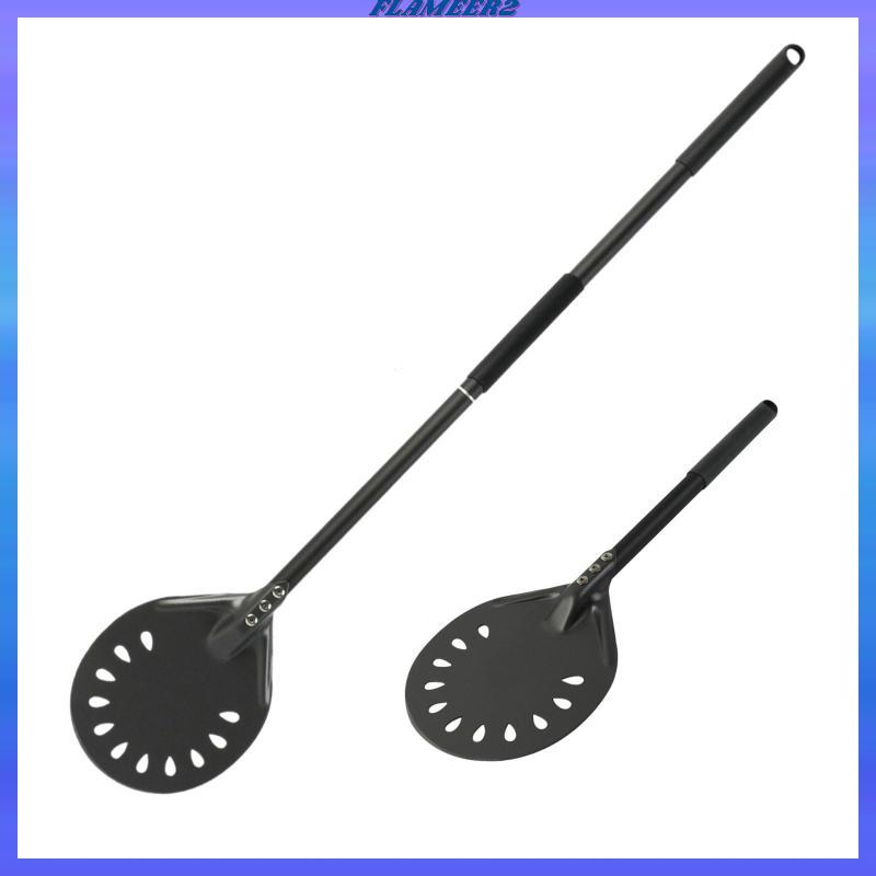 [Flameer2] Pizza Peel Easy Storage Aluminium Pizza Peel Paddle สําหรับอบขนมสีดํา