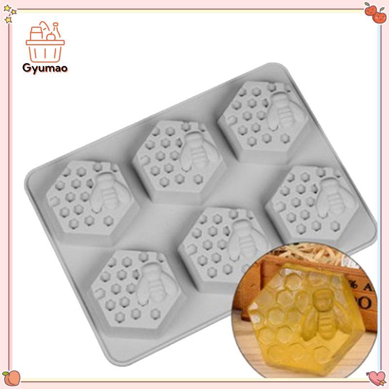 [Gyu] 1 Pc 6 Cavity Silicone Bee Hive Decor สบู่ทํามือ Mould Resin Mold TH