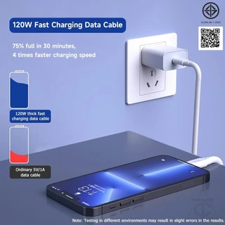 สายชาร์จและถ่ายโอนข้อมูล Type-C / Micro USB แบบชาร์จเร็ว (120W) สำหรับโทรศัพท์มือถือ