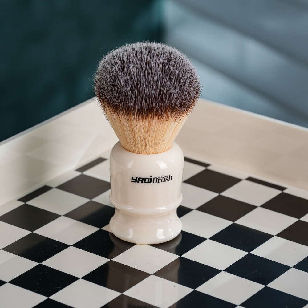 Yaqi SHAVING BURSH SHAVING แปรงโฟมผมสังเคราะห์ Knot เปียก SHAVING Man-Made เส้นใย 22 มม.แปรง Knot