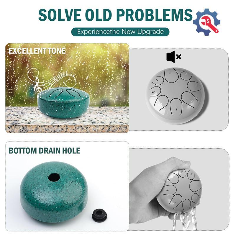 [GEX] Rain Drum Rain Drum For Outside When It Rains Rain Drum For Outside Garden Chakra Drum For Rai