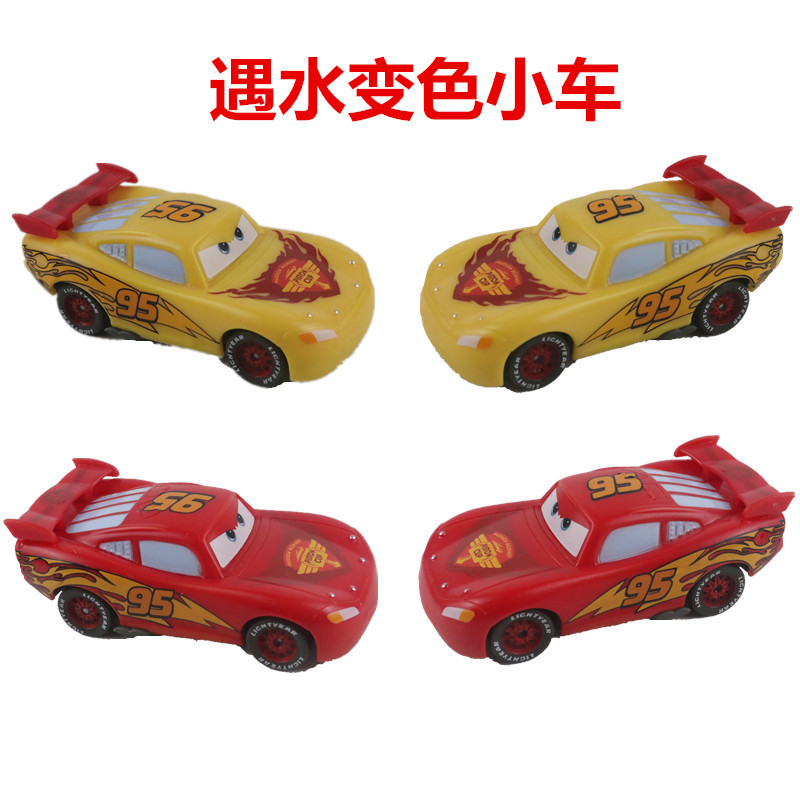 พบกับน้ําน้ําเย็นน้ําร้อนเปลี่ยนสี McQueen q Racing Story รถของเล่นเด็ก Transformation Version McQue