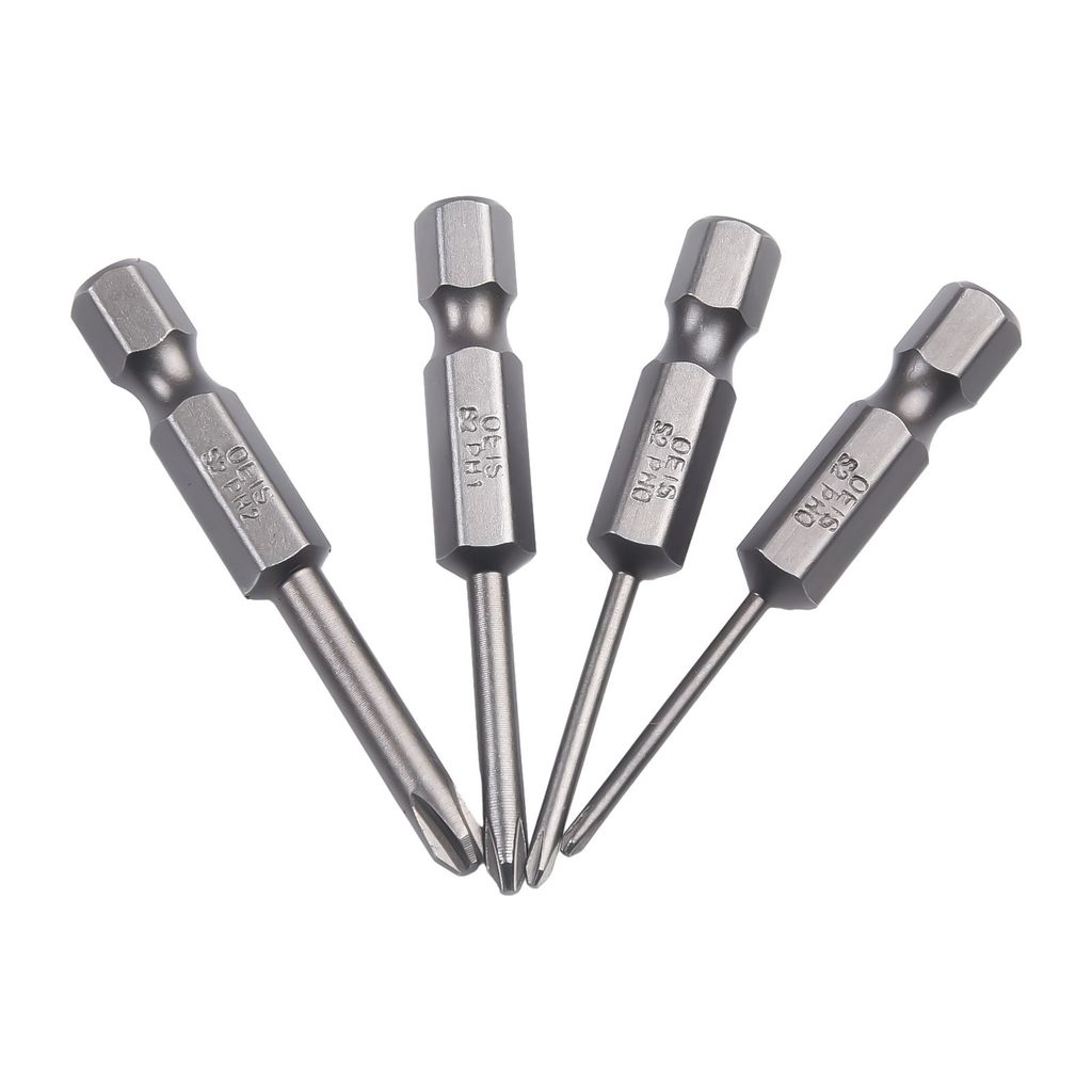 ดอกไขควง PH00 PH1 เครื่องมือช่างสีเทา Magnetic Bits Multifuctional