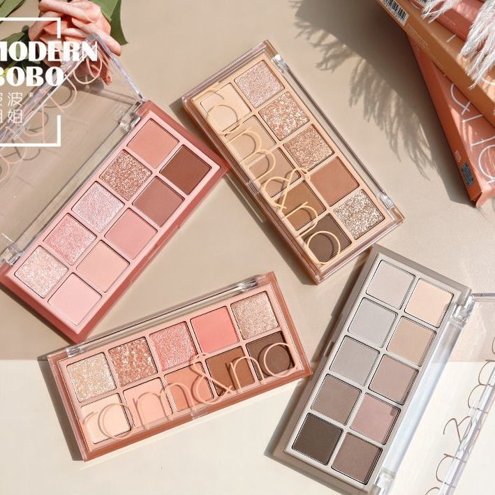 เกาหลี ROMAND พาเลทอายแชโดว์สิบสี ins Super Hot Garden Pearlescent Matte 01 Student 04 Cement Palett