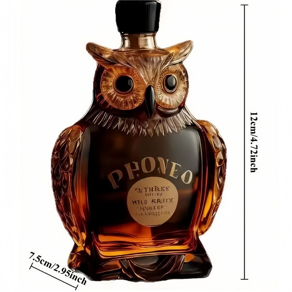 Funny French Bulldog Whiskey Bottle Owl-shaped whiskey bottle
