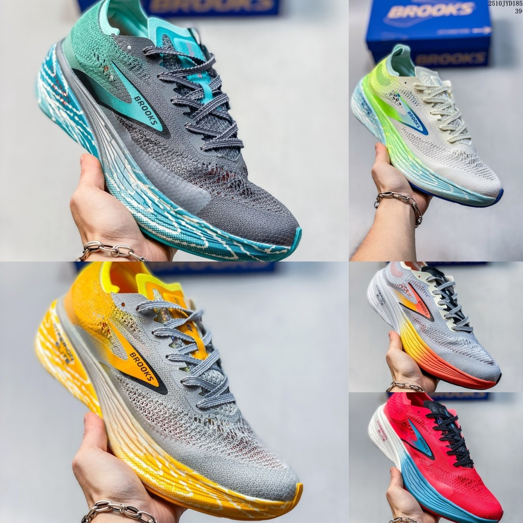 BROOKS Hyperion Elite4PB รองเท้าวิ่งผู้ชายน้ําหนักเบา ใช้เทคโนโลยีไนโตรเจน ไซส์ 39-45 (k8y) AC3I