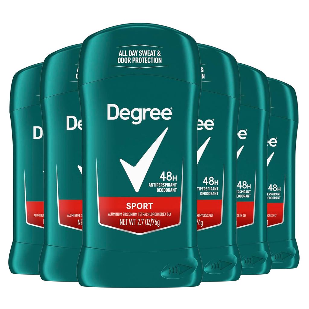 Degree Men Original Protection Antiperspirant Deodorant, Sport, 2.7 oz แพ็ค 6