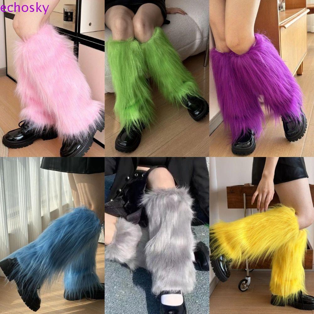 ขาอุ่นขนสังเคราะห์ FURRY จาก ECHOSKY สไตล์ญี่ปุ่น Lolita สำหรับรองเท้าและคอสเพลย์