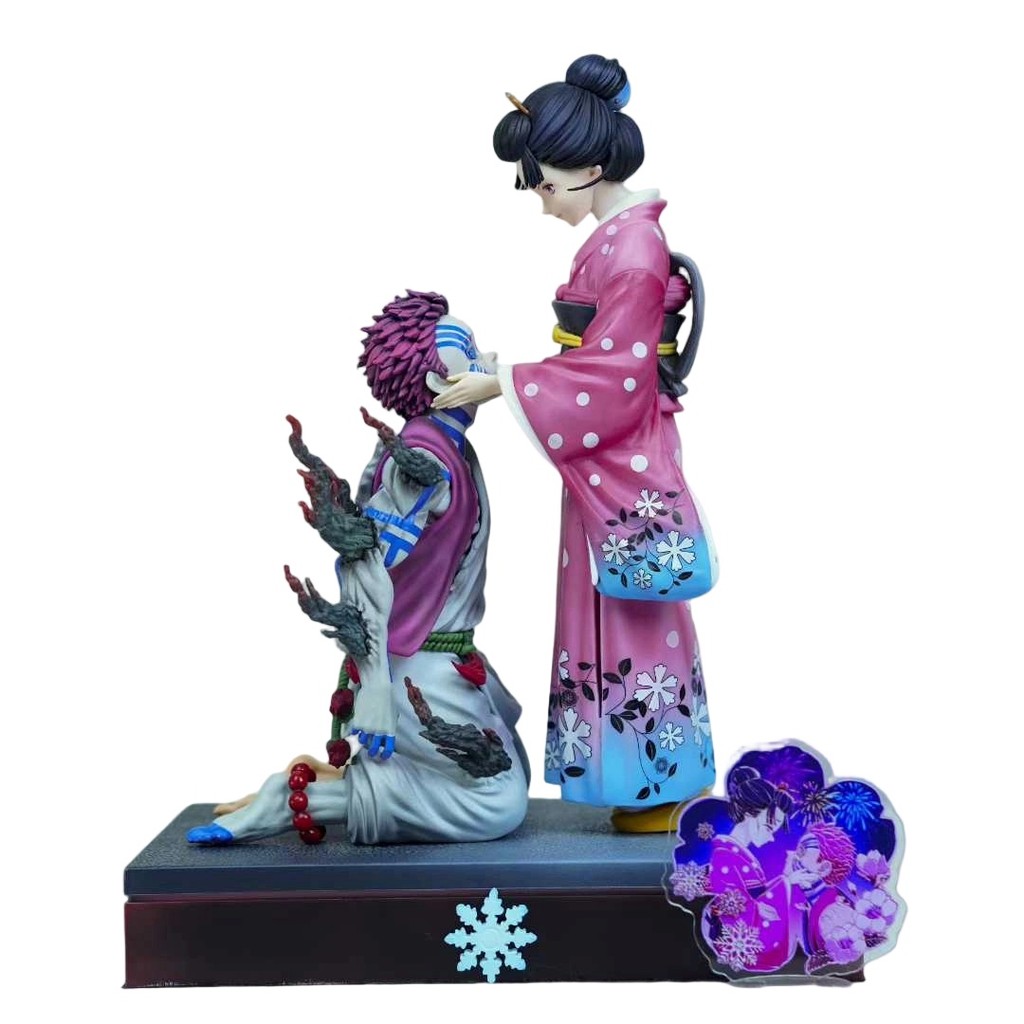 Demon Slayer Kimetsuไม่มีYaiba Akaza Koyuki Action Figure Upper Moon 3 Hakuji HakurenFigurineอะนิเมะ