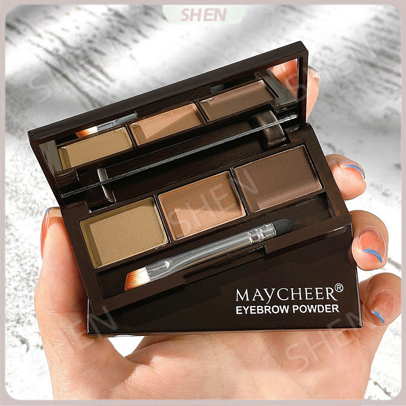 MAYCHEER/MAYCHEER Silky Three-Color Eyebrow Powder Nose Shadow Eye Shadow Contouring Three-in-One Palette กันน้ํา Non @-