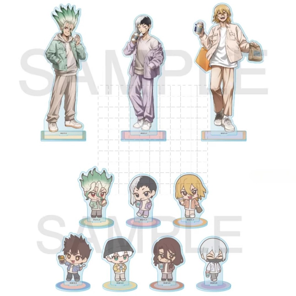 Dr. อะนิเมะ Standee รุ่น Stone Doctor Stone ตัวอักษร Senku Gen Ukyo Ryusui อะคริลิค Stand โต๊ะเรียนต