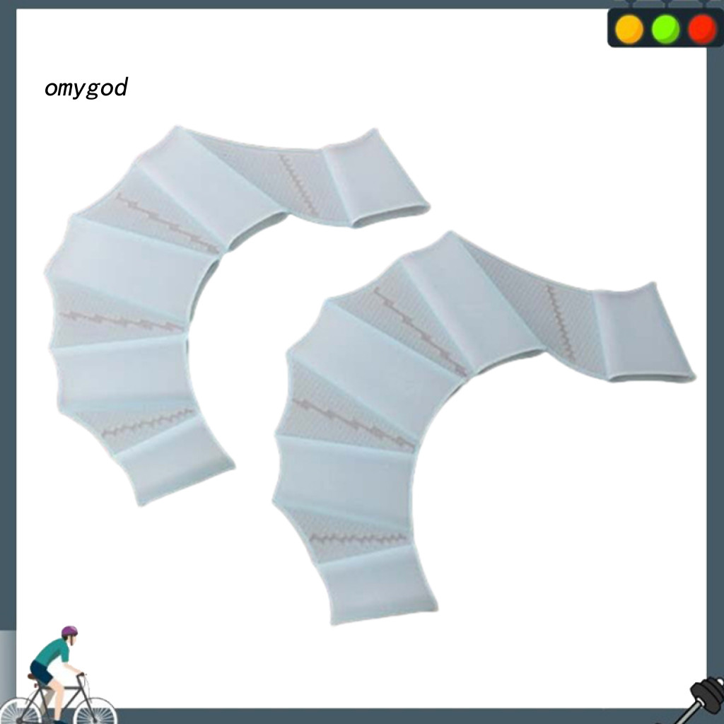 OMG Swimming Finger Webbed ถุงมือซิลิโคน Flippers Fins Paddle Frog อุปกรณ์เสริมมือ