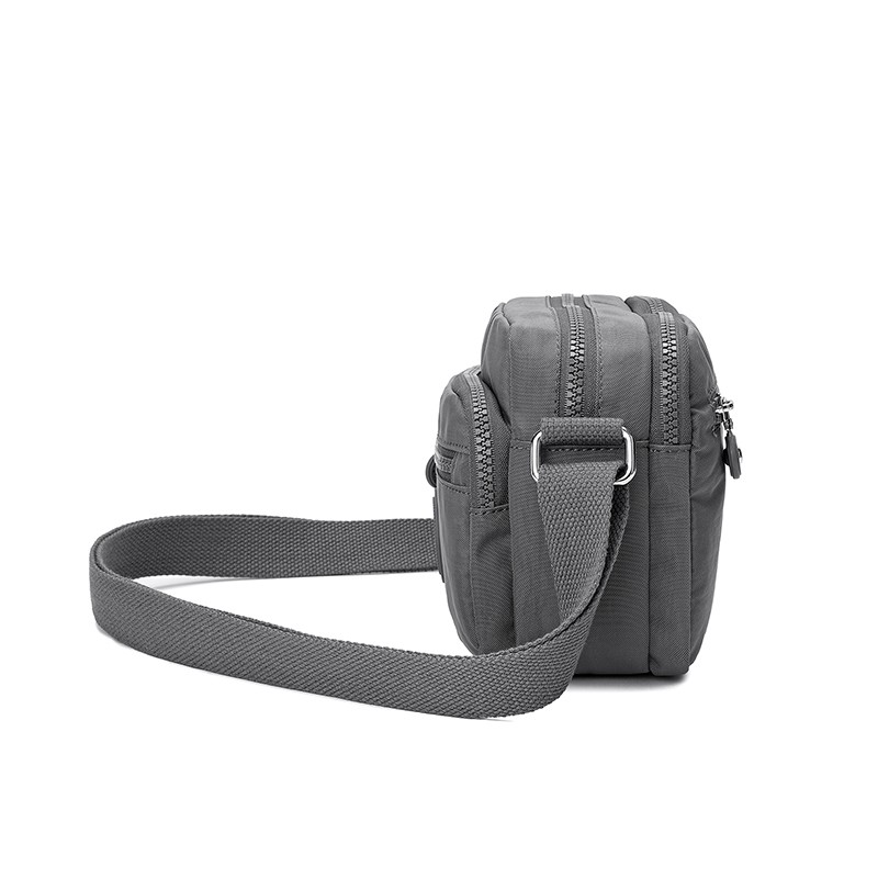 MINDESA-พร้อมส่ง กระเป๋าสะพายข้าง ผ้าดี หลายซิป รุ่นใหม่ รูปที่ 4
