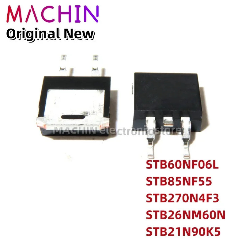 5 ชิ้น STB60NF06L STB85NF55 STB270N4F3 STB26NM60N STB21N90K5 TO263 Field Effect ทรานซิสเตอร์