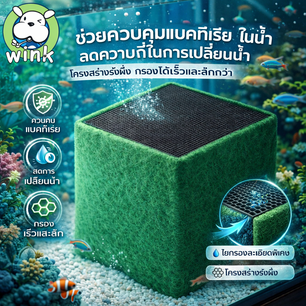 คาร์บอนตู้ปลา ถ่านกรองน้ำ ถ่านกัมมันต์ แบบก้อน ดูดซับกลิ่น น้ำใส กรองสิ่งสกปรก ใช้ได้นาน COD