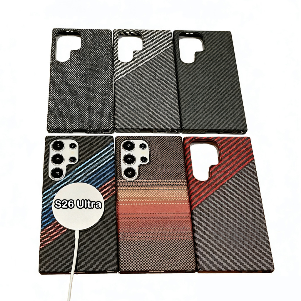 SAMSUNG [JLK] Busines Ultra Thin Kevlar คาร์บอนไฟเบอร์เนื้อแม่เหล็กสําหรับSamsung Galaxy S26 Ultra S