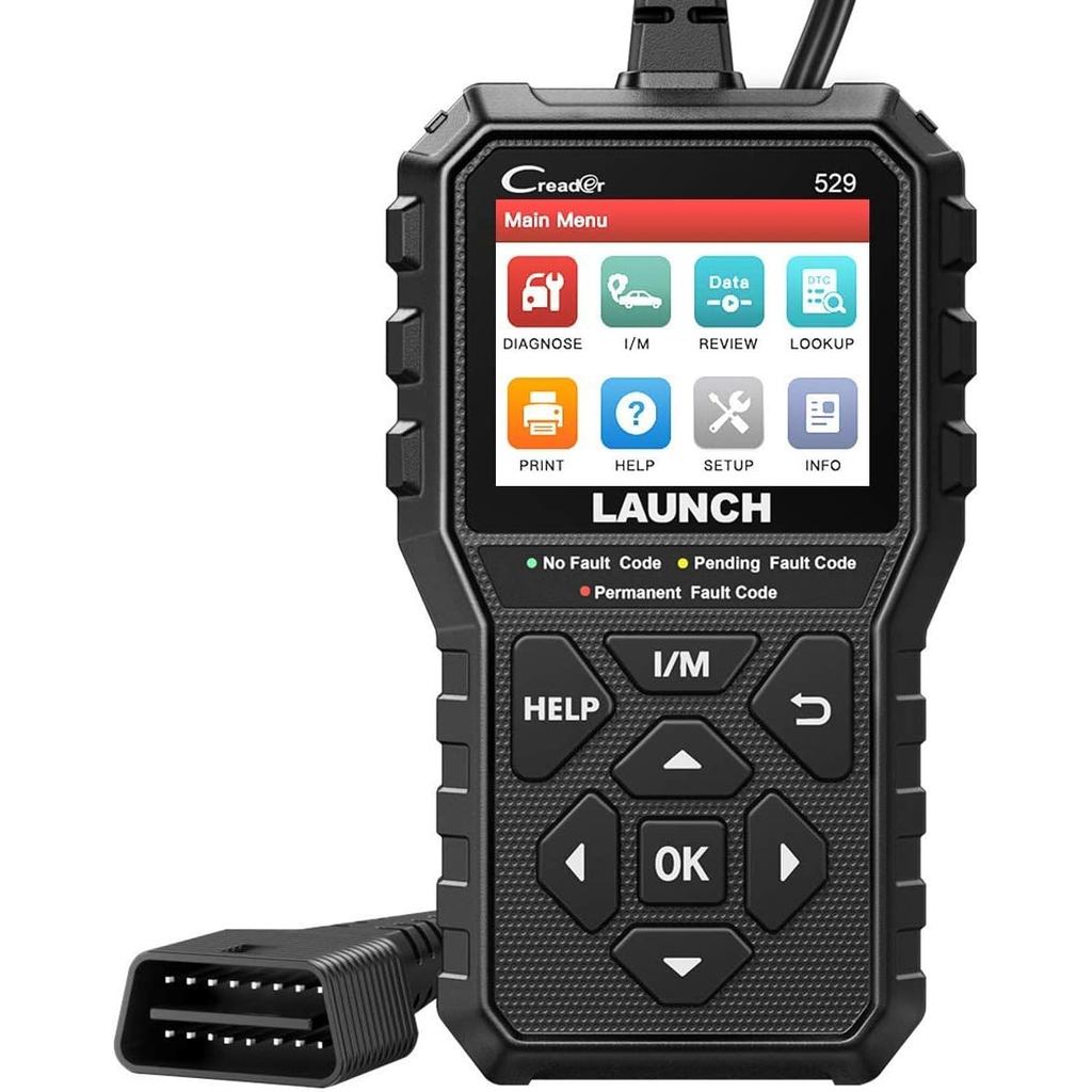 เครื่องมือวินิจฉัยเครื่องสแกนเนอร์ LAUNCH CR529 OBD2, เครื่องสแกนเนอร์ OBD2 เต็มรูปแบบสําหรับรถยนต์,