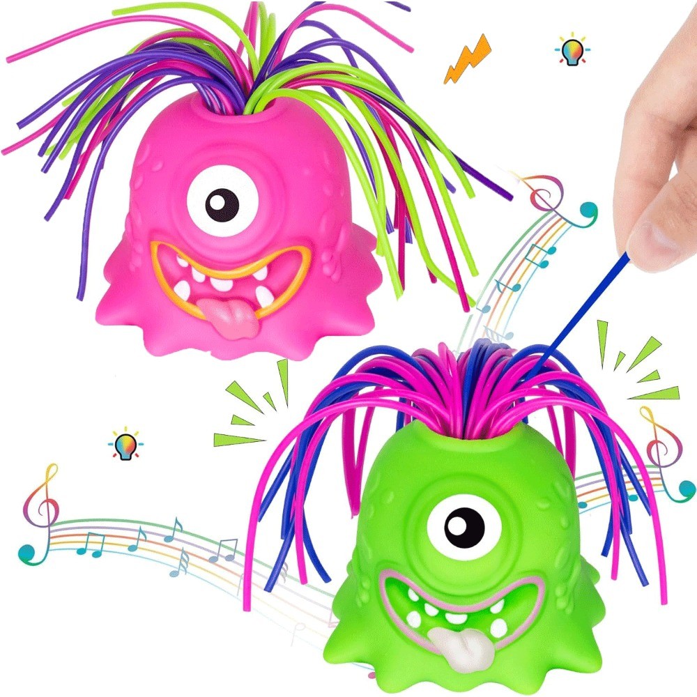 Fidget ของเล่น Light Up เสียงยืดหยุ่นดึงความเครียดบรรเทา Interactive ของเล่นตลกแบบพกพาของขวัญสําหรับเด็กผู้ใหญ่ Party