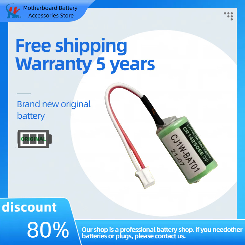 Original OMRON CJ1W-BAT01 CP1W CR14250SE-R 3V PLC CP2W แบตเตอรี่ลิเธียม