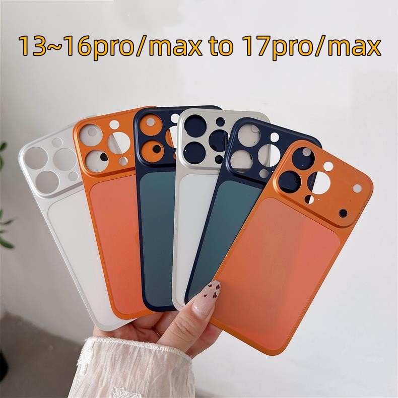 เคสโทรศัพท์ด้านหลังแบบนุ่มบางเฉียบแบบด้านสำหรับ iPhone 16/15/14/13 Pro Max อัพเกรดรูปลักษณ์เป็นซีรีส์ 17 ได้ทันที