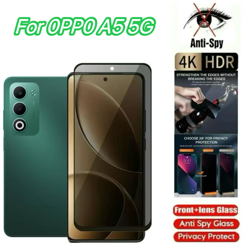 ฟิล์มกันเสือก กันแอบมอง สำหรับ OPPO A5 5G A5X A5Pro 5G A3Pro A3 A3X  ฟิล์มกระจกนิรภัยกันรอย กันกระแท