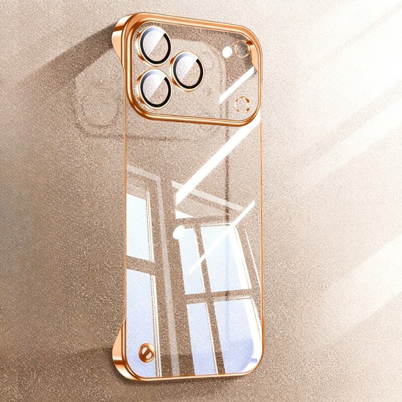 สําหรับ Apple iPhone 17 16 15 Pro Max Air Plus 16e Frameless Electroplating เลนส์โลหะป้องกันเคสโทรศัพท์ PC Hard ฝาหลัง Funda ราคา ถูกที่สุด ดีลบีเคเค รูปภาพหลัก